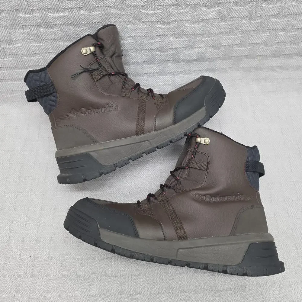 Columbia YM5975-231 Boots Mens Size 9.5 Brown Waterproof Insulated Lined